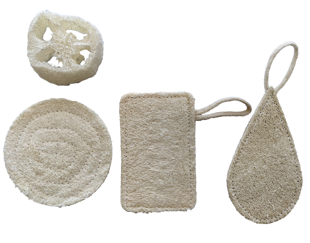 Multi-shaped loofah sponge